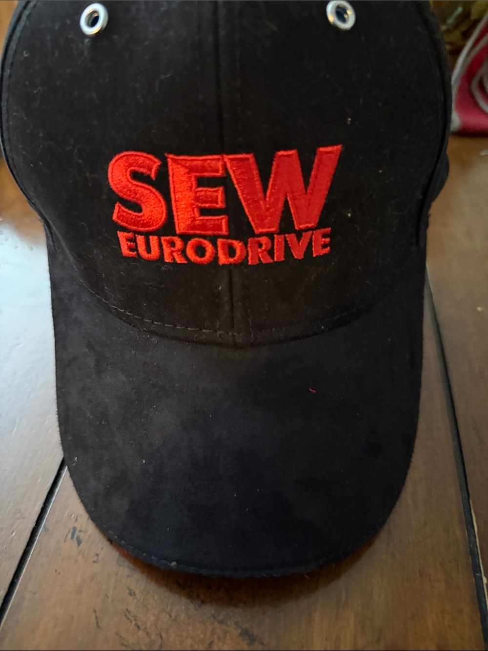 SEW Eurodrive Black Cap with Red Embroidery